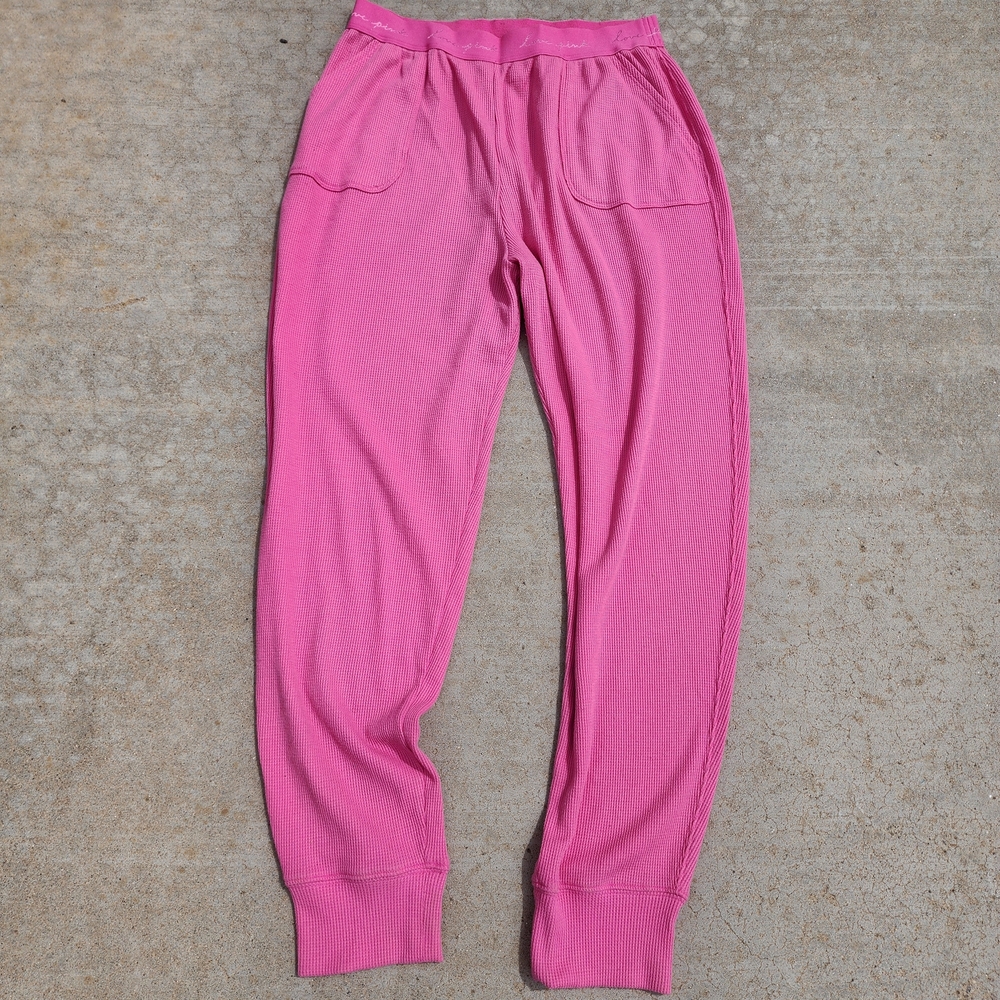 VS Victorias Secret Pink Waffle Thermal Sleep Pant Leggings Pajama Loungewear, M - Picture 3 of 9